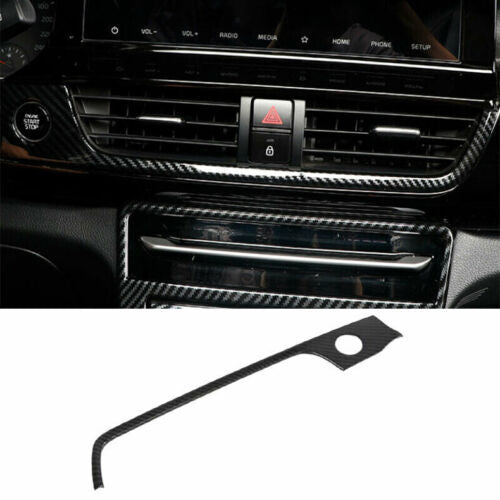 for Kia Seltos 2020-2023 Carbon ABS Central Control Outlet Air Vent Strip Trim