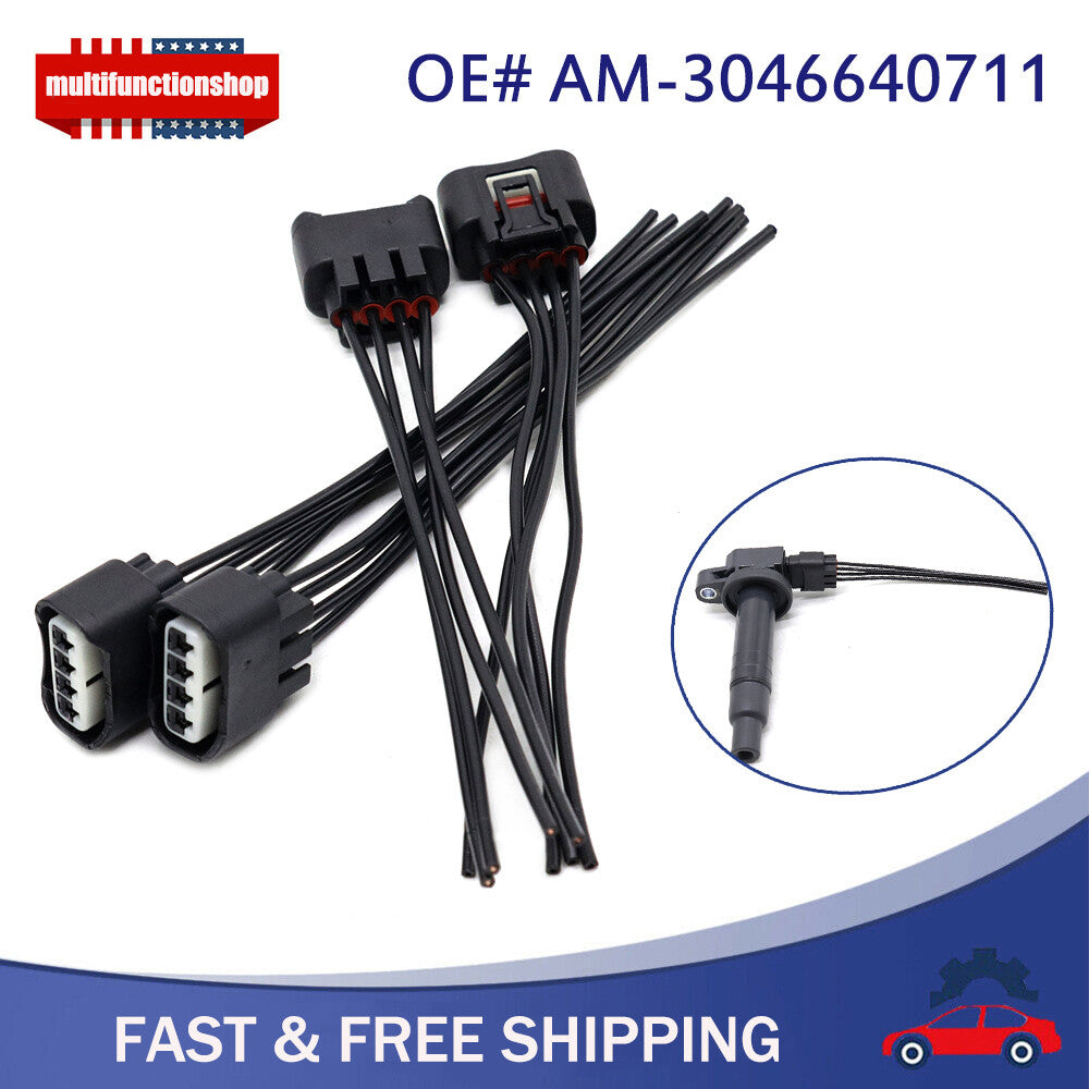 4pcs Ignition Coils Connector Plug Harness for Lexus RX350 for Toyota for Camry for Sienna