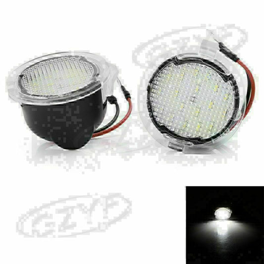 LED Rear Side Mirror Puddle Lights White for Ford 09-14 F150 2pcs New