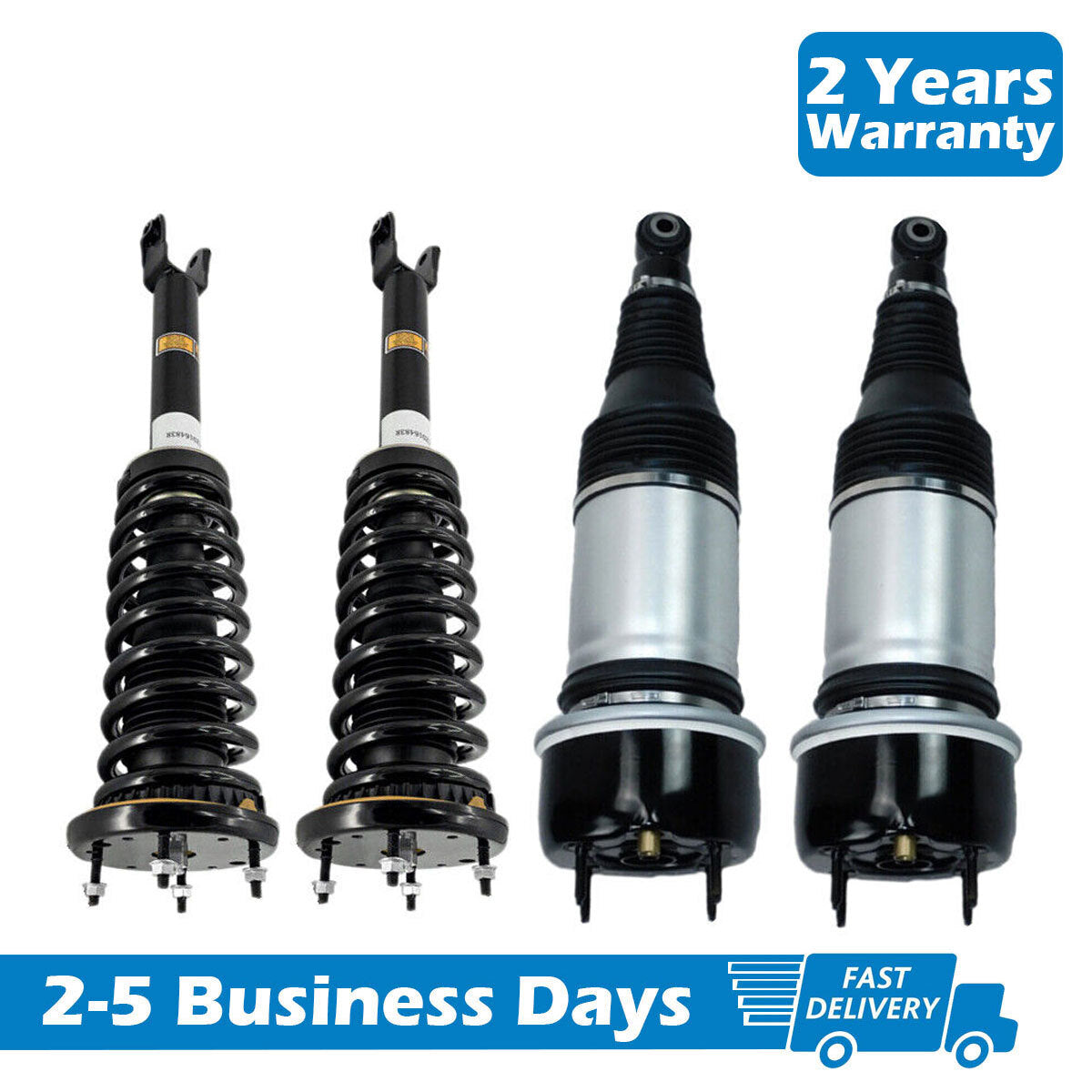 4-piece front and rear shock absorber struts with electric adjustment suitable for Jaguar XJ XJR X351 RWD 2WD 2010-2019