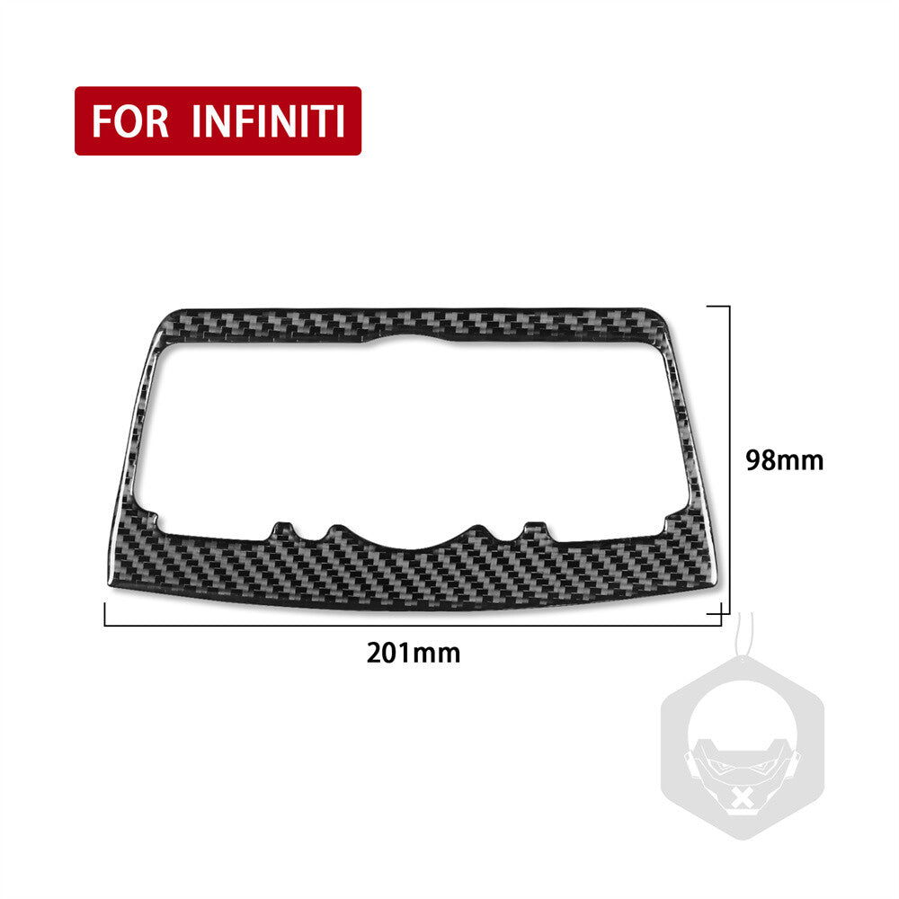 Central Control Multimedia Panel Trim for Infiniti G37 Sedan 2007-13Carbon Fiber