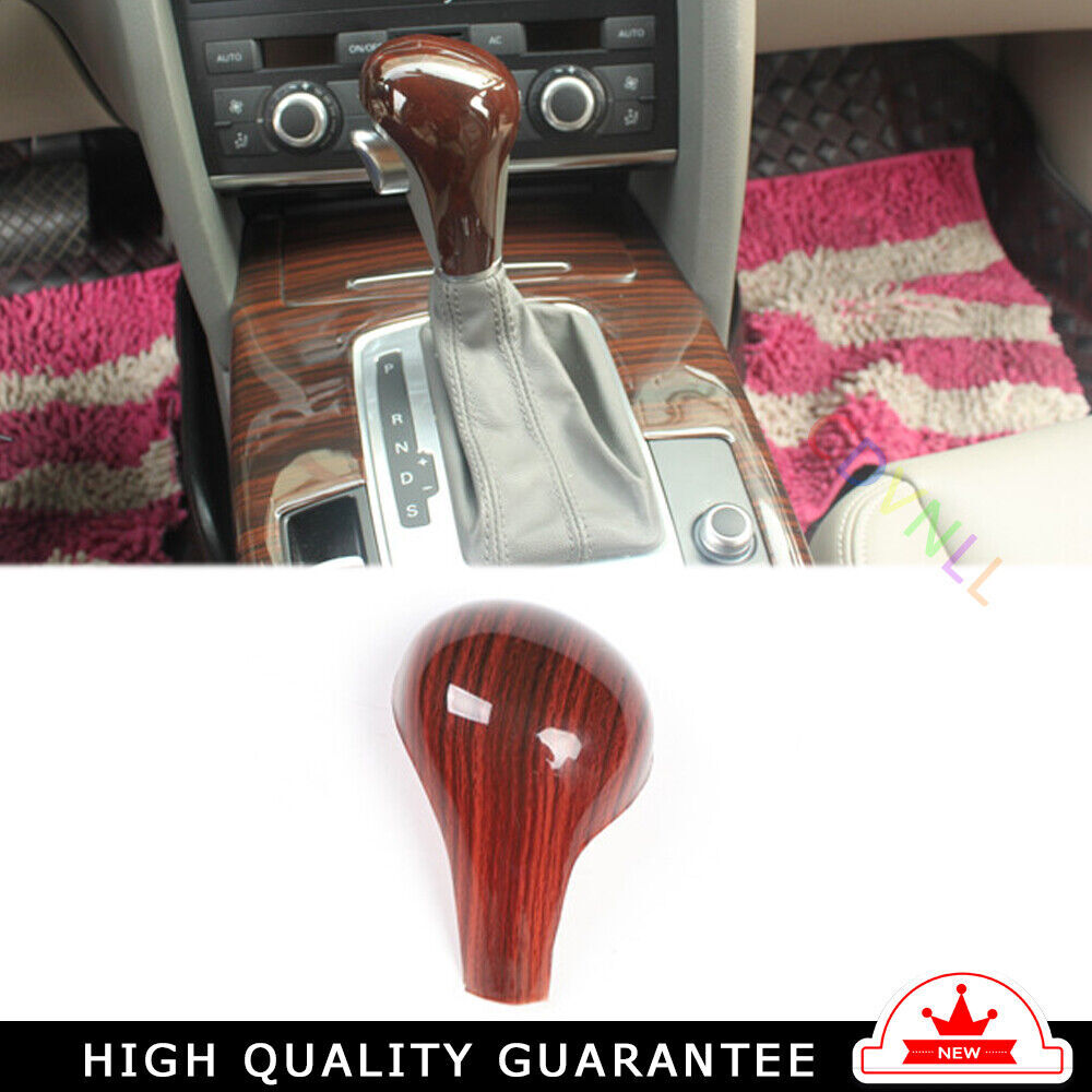 Car Inner Gear Shift Knob Head Cover Trim 1 Fit for Audi A6L 2005-2011 Red Wood