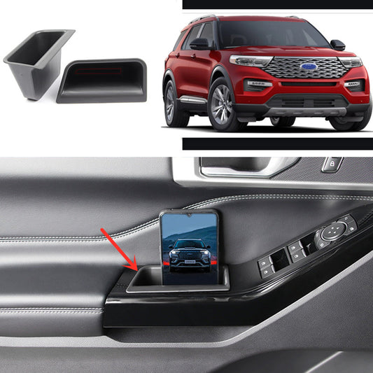 2P Inner Front door Storage box Holder Covers Trim for Ford Explorer 2020-2022