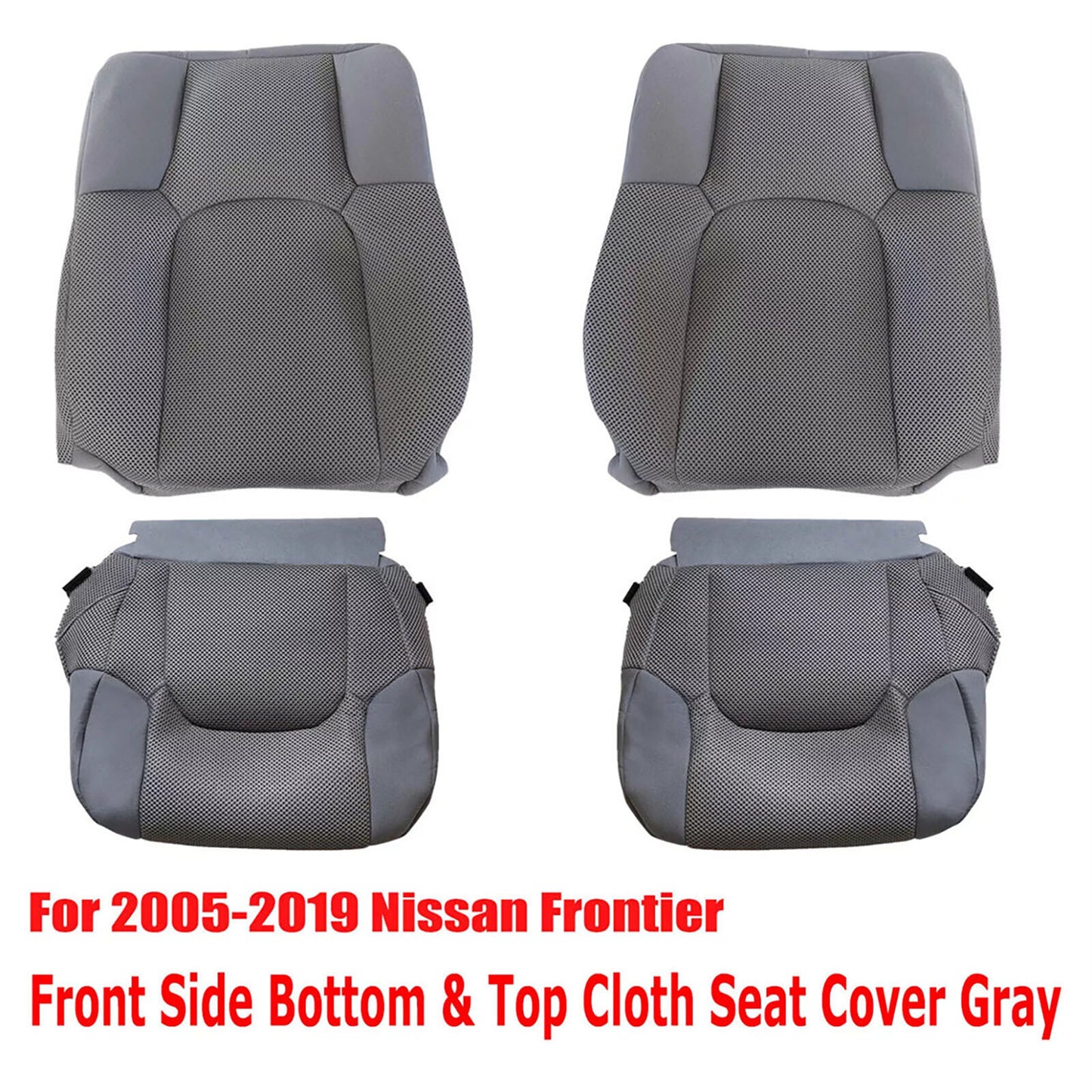 4pcs/set DriverPassenger Cloth for Seat Cover for Nissan Frontier S, SV, XE 05-09