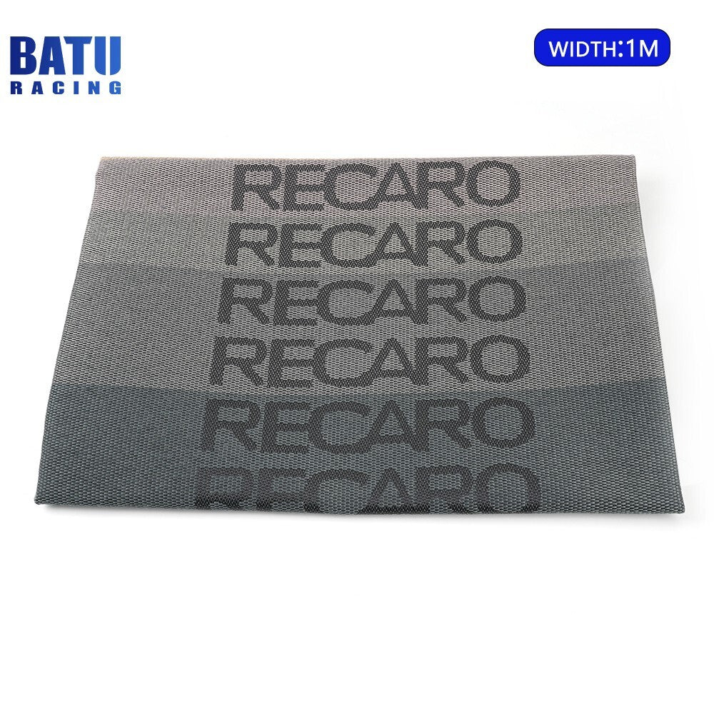 Gray 1M¡Á1.6M JDM Recaro Fabric Cloth For Car for Seat Panel Armrest Decoration DIY