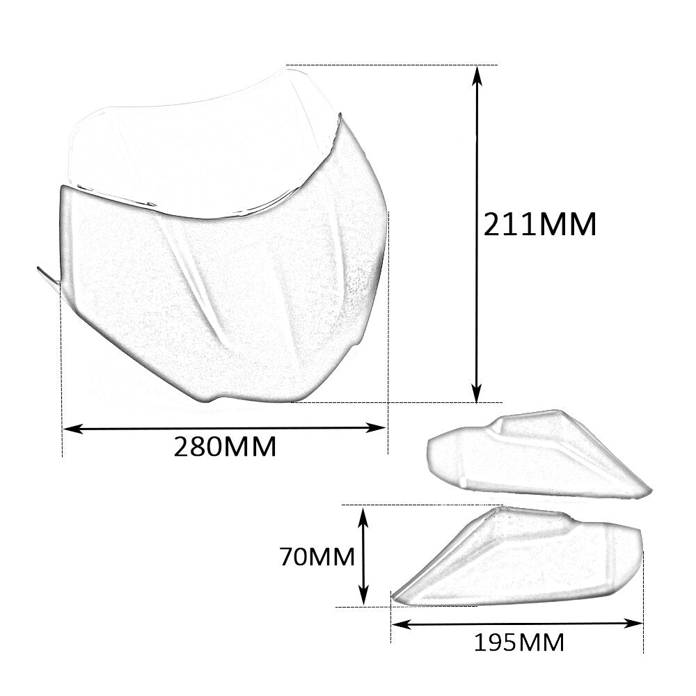 Grey Windscreen for Triumph Speed Triple 1200 RS RR Windshield Wind Deflector