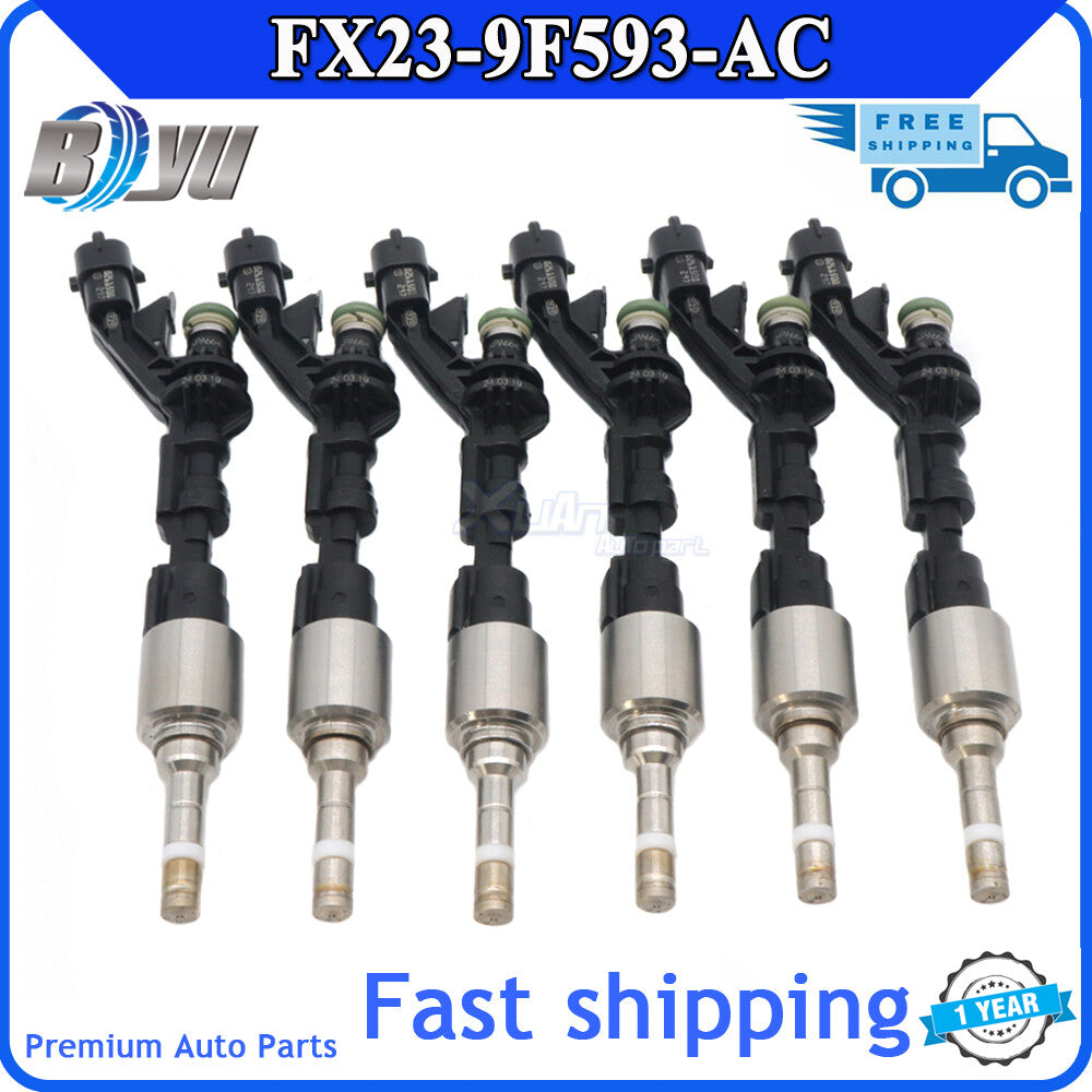 6-piece FX23-9F593-AC fuel injector kit for Jaguar F, XJ, XF 2013-2015 3.0L V6