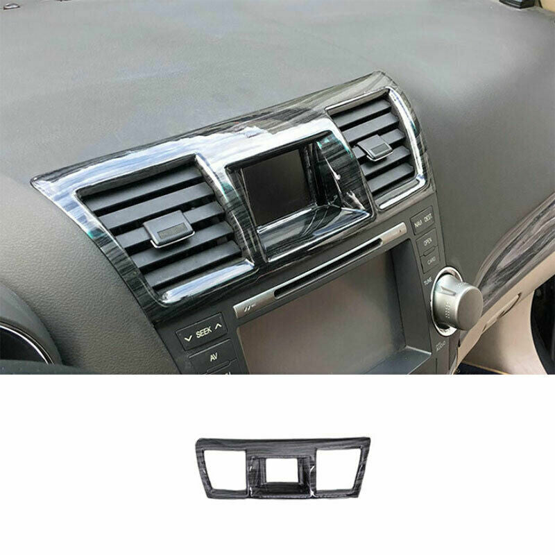 for Toyota Highlander 2008-13 Black Wood Grain Middle Air Outlet Vent Cover Trim