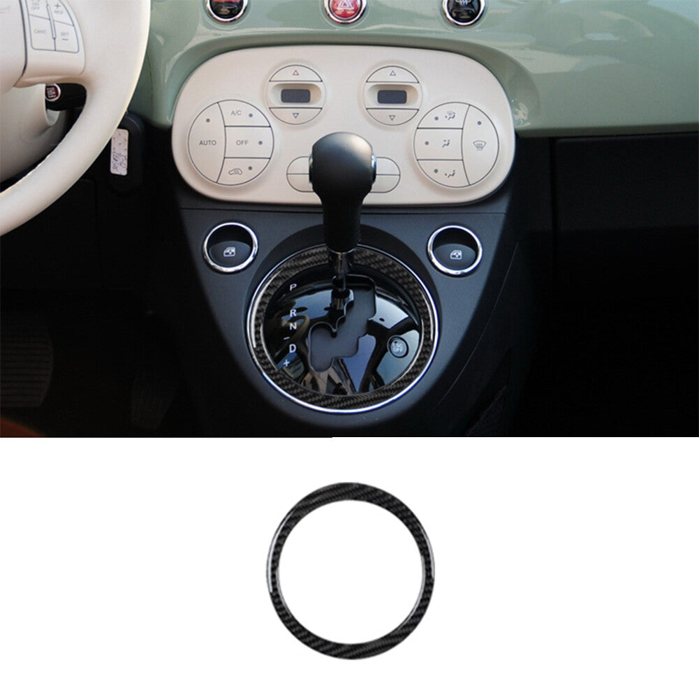 Carbon fiber automatic gearshift trim for 2012-2015 for Fiat 500