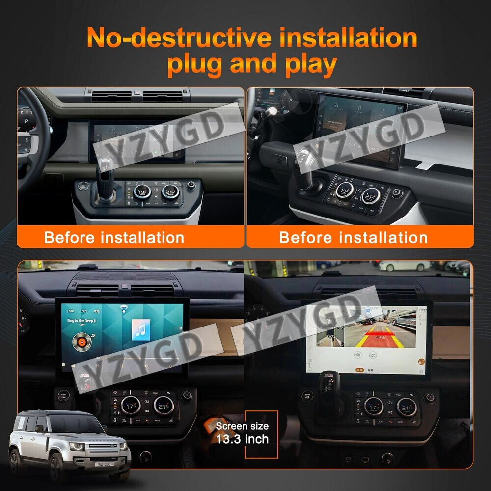 13 Android Car Radio for Land Rover for Defender 2018-2024 Stereo CarPlay Receiver