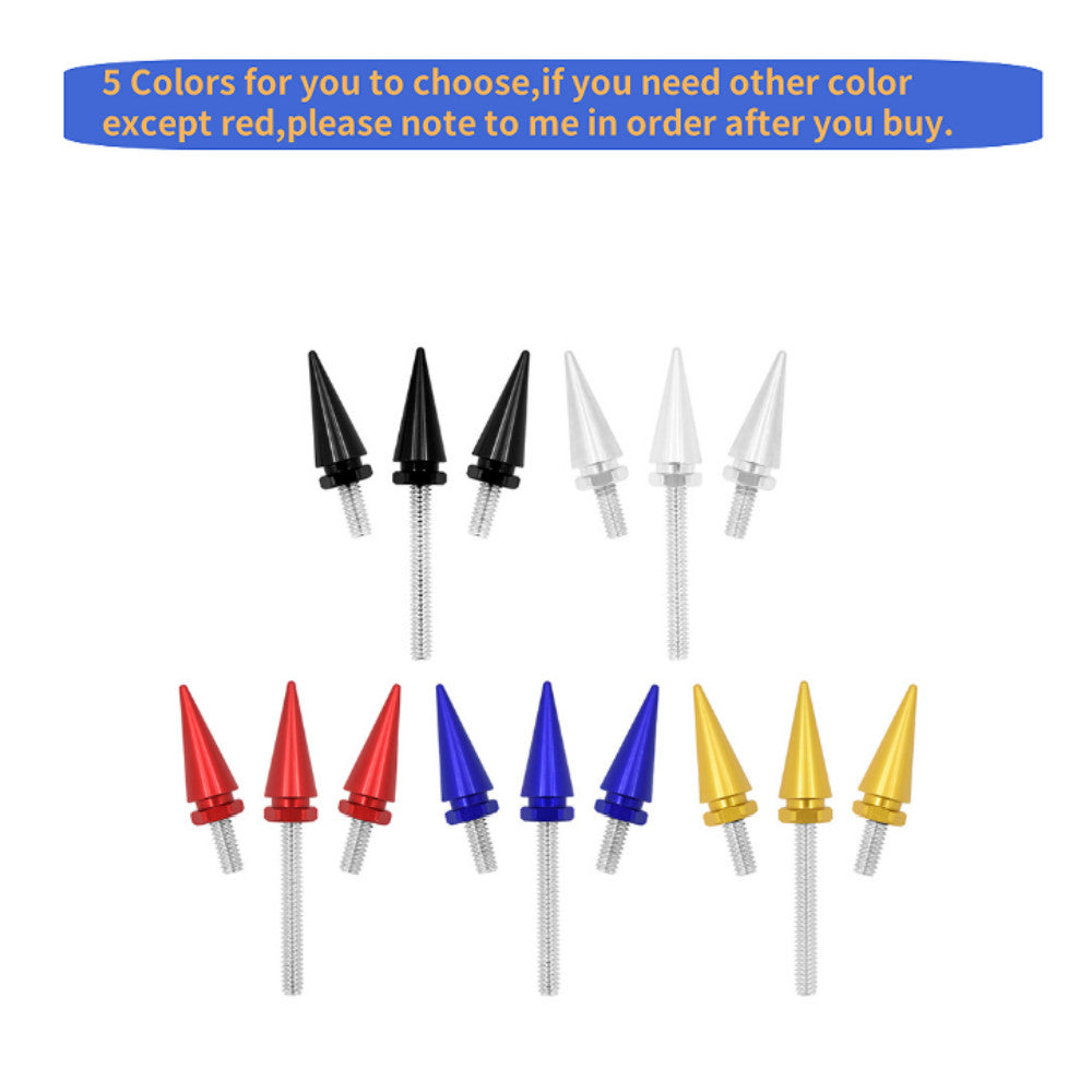 3x Red Spike Metal Fairing Windshield Bolts for Harley Electra Street Glide 14+