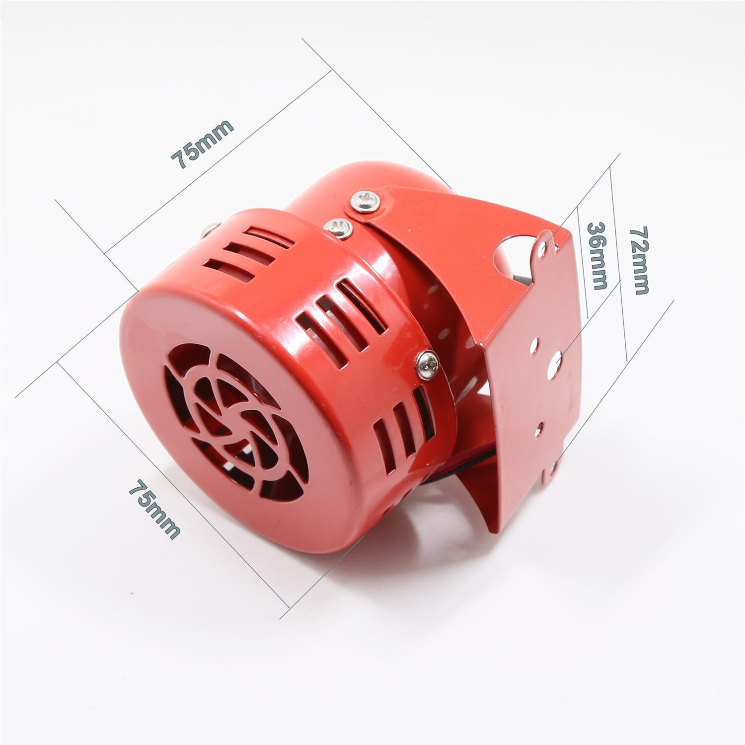 Red 12V 300Db for Mini /Compact Electric Motor Air Raid Horn Siren Alarm Car/Truck