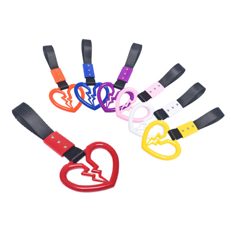 Devil Broken Heart Ring Train Handle Strap Charm Tool Car Tsurikawa Yellow