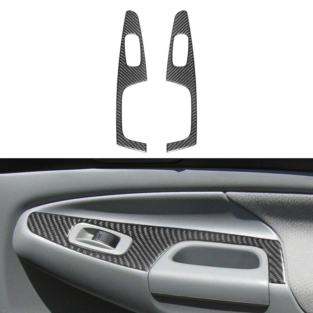 Rear Window Switch Buttons Trim Cover Carbon Fiber for Toyota Tacoma 2012-2015