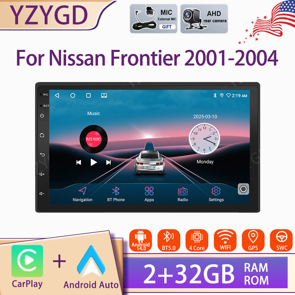 for Nissan Frontier 2001-2004 GPS NAVI Android Stereo Radio CarPlay Screen WIFI