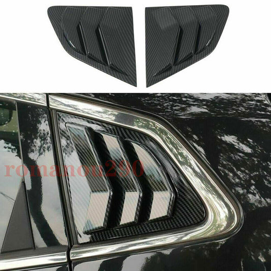 for Nissan Rogue Sport 2017-2021 Carbon Fiber Rear Side Window Scoop Louver Trim