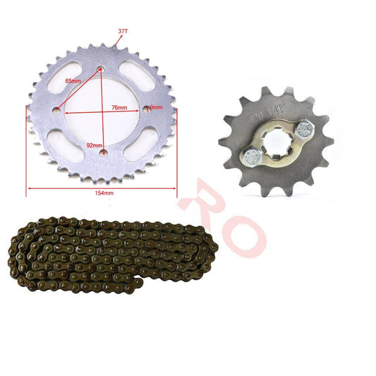 420 chain + front and rear sprockets from Pit Dirt bicycle SDG SSR Coolster Roketa YX for Lifan