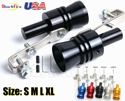 Universal aluminum turbine whistle exhaust muffler pipe blow valve simulator
