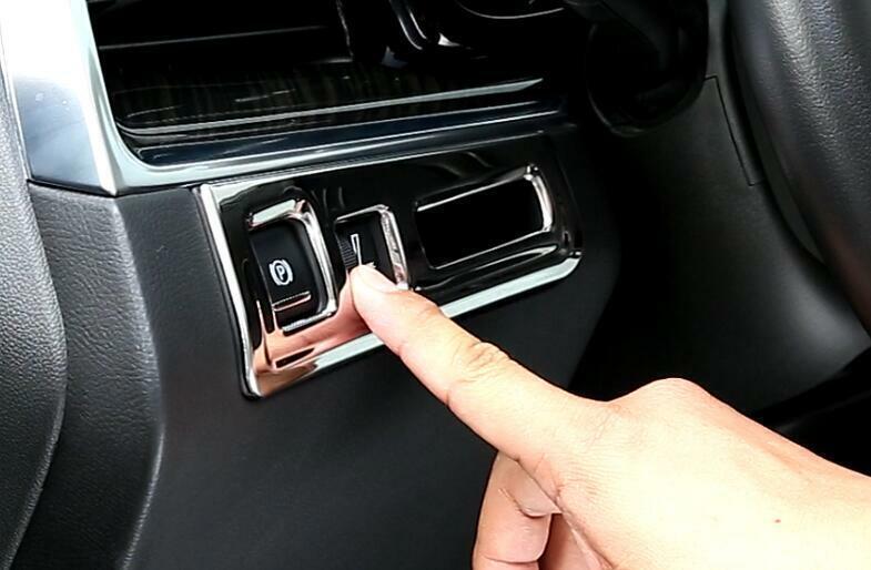 for Cadillac XT5 2017-2024 Matte Sliver Inner Hand Brake Button Frame Cover Trim