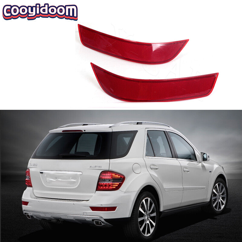 1Pair X-CAR Rear Taillight Bumper Cover Warning Light Red for Mercedes-Benz W164