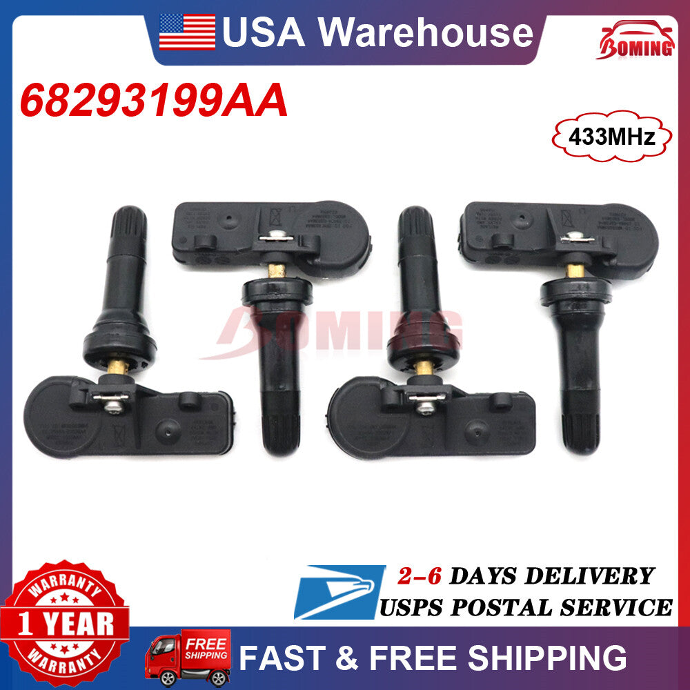 Package (4) new TPMS Tire Pressure Sensor 68293199AA for 2019-2022 for Dodge for Ram 1500 DT