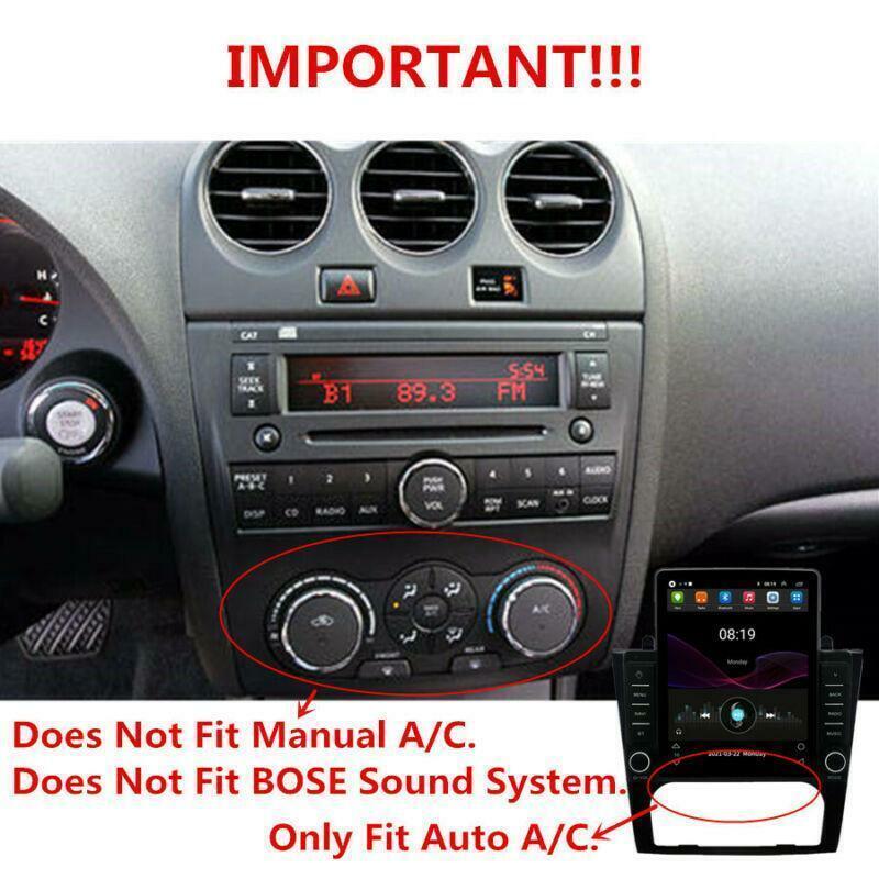 For 2008-12 for Nissan Altima Teana Android 10.1 Radio Navi 9.5 Stereo Head Unit FM