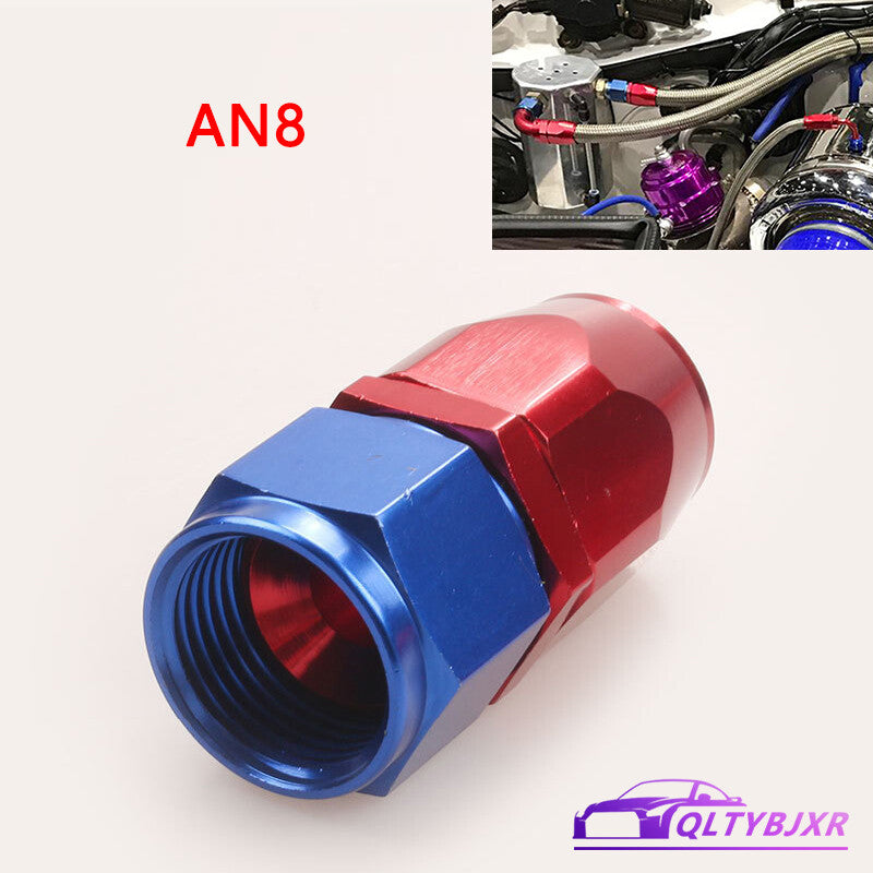 1Pc 8AN AN8 Straight Swivel Fuel Oil Hose End Fittings Adaptor Aluminum Red