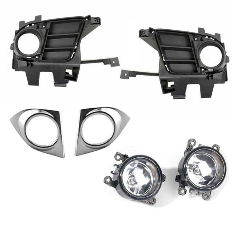 Set Front Bumper Fog Light DRL Assembly Driving Lights for Acura TSX 2011-2014