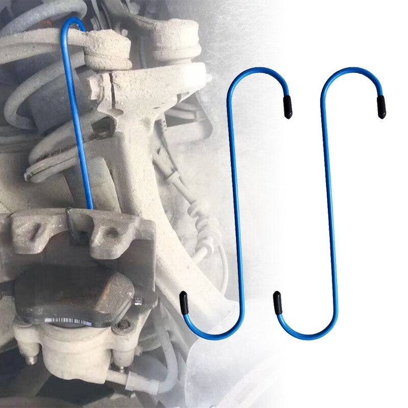 2Pcs Brake Caliper Hanger Hooks Powder Coated Steel Blue (2 Piece Set)
