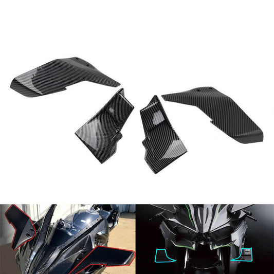 Front Winglets Aerodynamic Fixed Wing Fairing for KAWASAKI H2 R 15-23