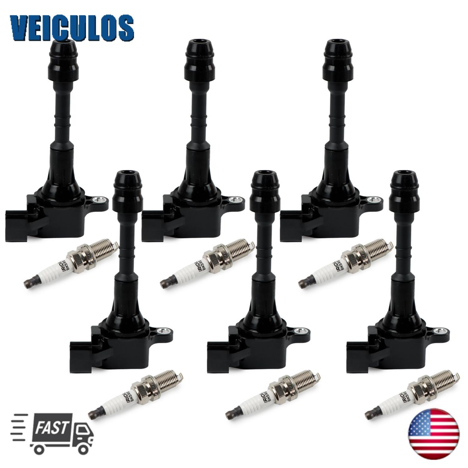 6pcs Ignition Coil + 6pcs Spark Plug for Nissan Frontier Pathfinder Maxima NEW