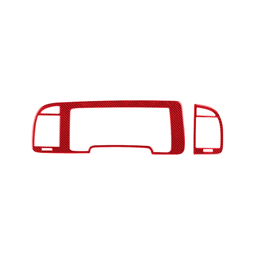 2x Red Carbon Fiber Speedometer Trim Cover for Lincoln for Navigator 2007-2014