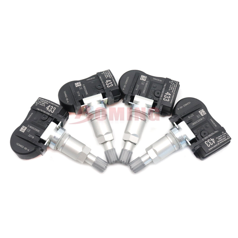 4-pack of new 103460200A tire pressure sensors 433MHz TPMS, suitable for Tesla Model 3 S X