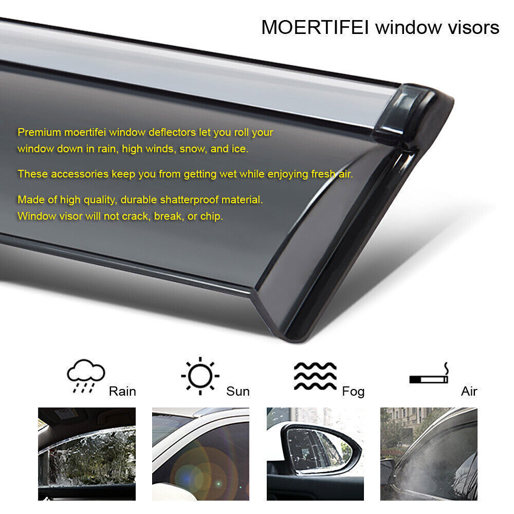 4X Window Deflector Visors Rain Guards Vent Shade for 22-2024 for Mercedes-Benz EQB