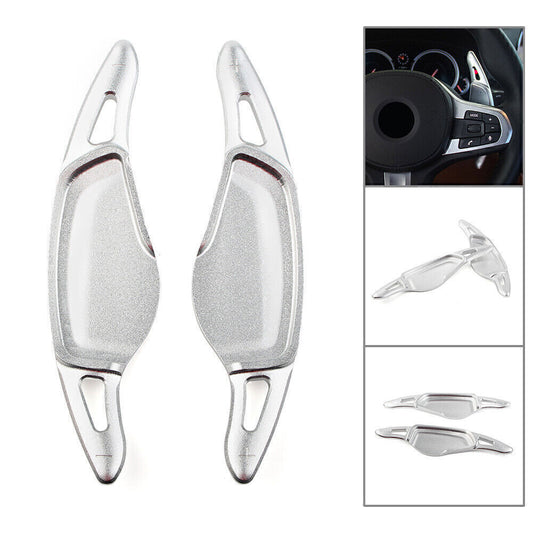 Car Silver Steering Wheel Paddle Shifter Extension Fit for BMW 5 7 Series X3 X4 X5