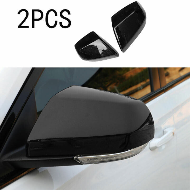 for Cadillac CT4 2020-2024 Glossy Black Exterior Rear View Mirror Cover Trim 2X