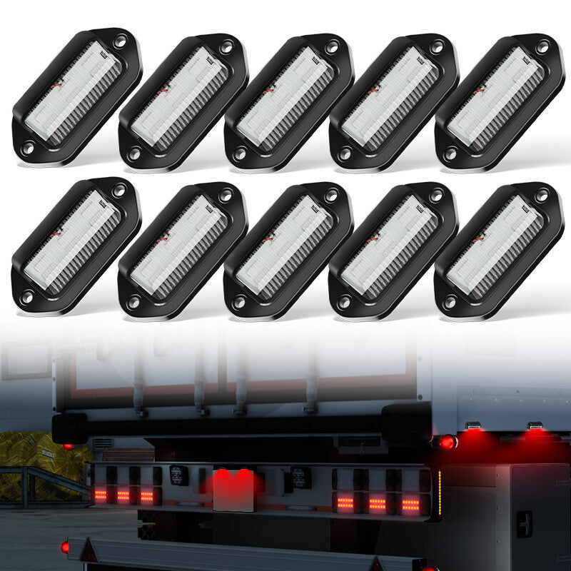 10X Universal LED License Plate Tag Light Lamp Red For Truck SUV Trailer RV Van