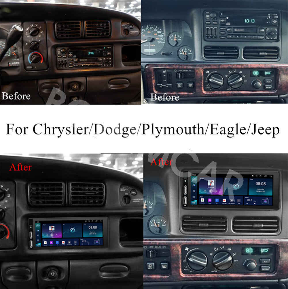 Fit For 1997-2002 for Dodge for Ram 2500 3500 Car Stereo 6.8in FM Radio MP5 Player AUX