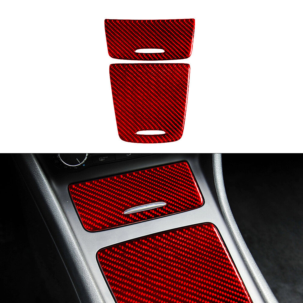Red 2X Centre Storage Trim for Mercedes-Benz CLA 2014-2018/GLA 2015-2018