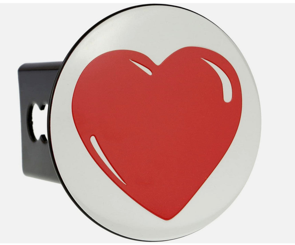 Car mount plug cap trailer tow receiver insert 2-inch red heart shape  for ford
