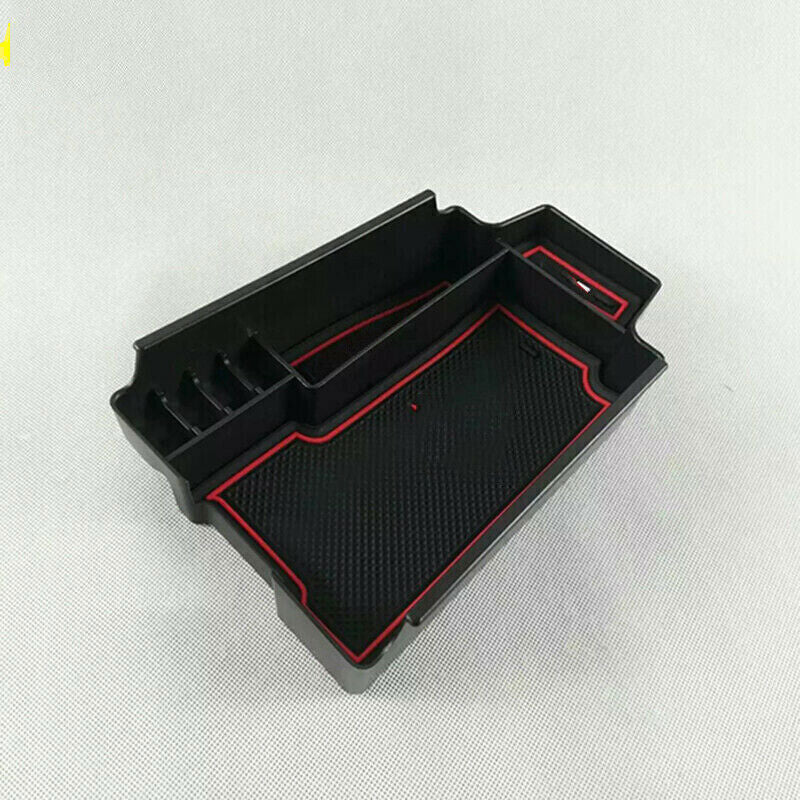 1X RedBlack Console Armrest Storage Box Holder Trim for Cadillac XT5 2017-2019