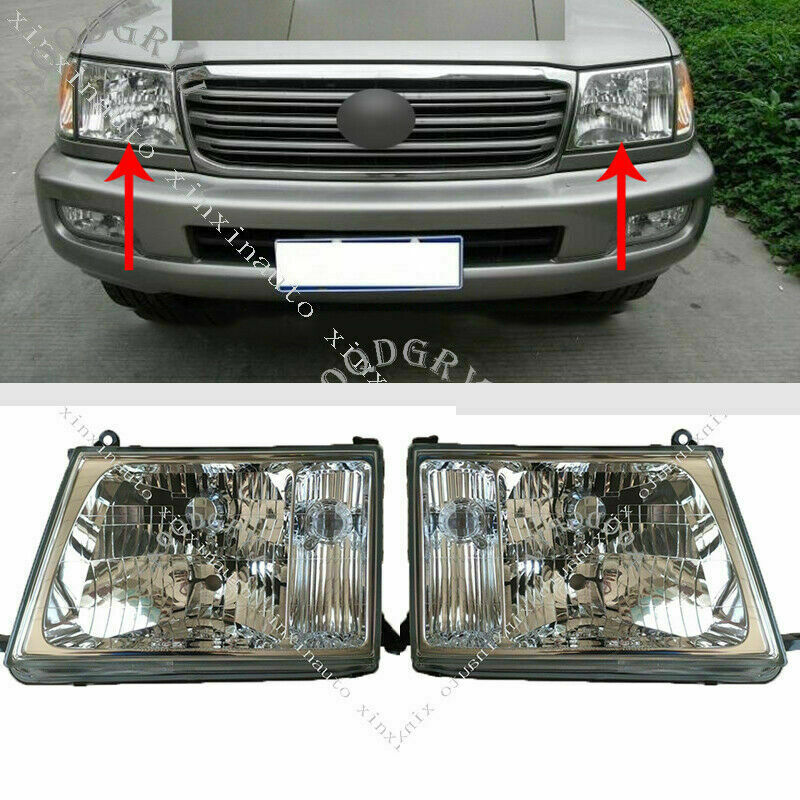 Headlights Head lamp Halogen LH+RH for Toyota for Land cruiser 100 Series 1998-2005