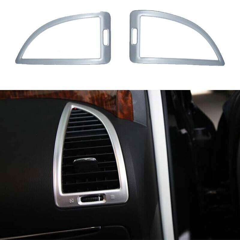 2P Silver Left And Right Air Outlet Vent Trim for Nissan Armada Patrol 2017-2024