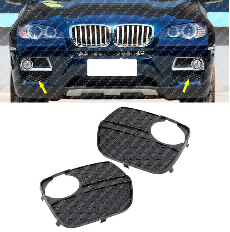 Pair Left Right Front Bumper Fog Lamp Bezel Cover For 2014 for BMW X6 E71