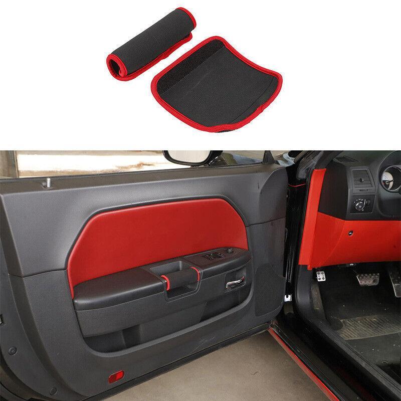 for Dodge for Challenger 2009-2014 Black Neoprene Inner Door Handle Protection Decor