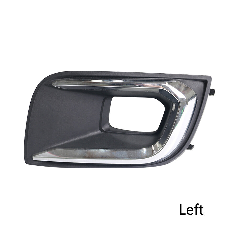 L R Fit for Toyota Sequoia 18-21 Front Bumper Foglight Hole Bezel w/Chrome Trim