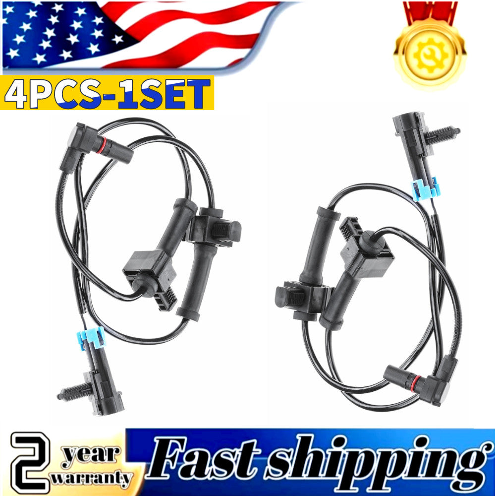 Four front and rear ABS wheel speed sensors for Chevrolet Silverado 1500 for GMC for Sierra 1500