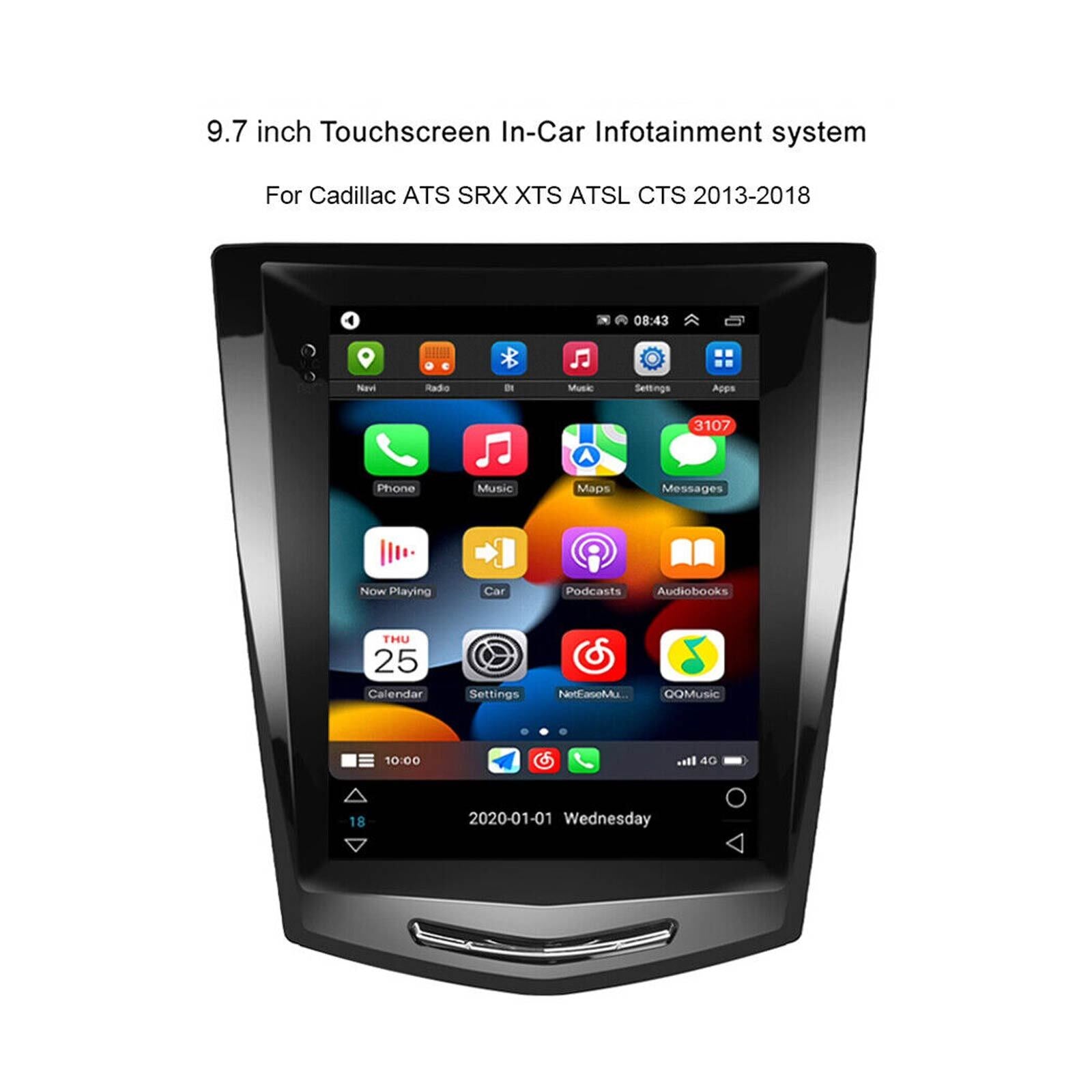for Cadillac ATS SRX XTS ATSL CTS Camera Android 13 Carplay GPS Car Radio Stereo