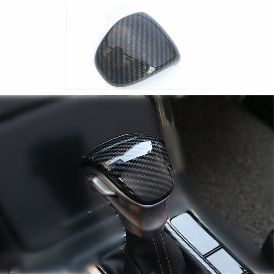 Carbon Fiber ABS Car Gear Shift Knob Cover Head Trim for Kia Seltos 2020-2023