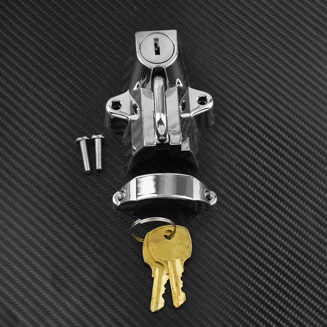 7/8 to 1-1/4 25-32mm Motorcycle Tube Helmet Lock 2 Keys Fit for Harley Chrome